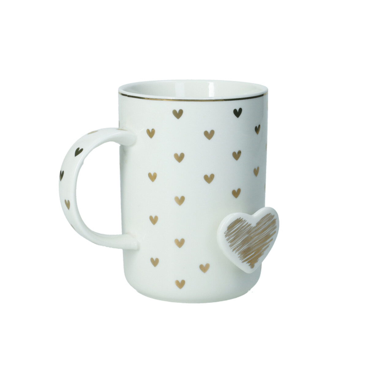 Cana, Amore Mio Cuori , Brandani, 8x11 cm, 350 ml, portelan New Bone China - imagine 3